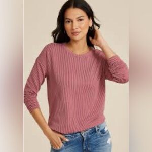 NWOT ! Chenault Women's Mauve Ribbed Sweater